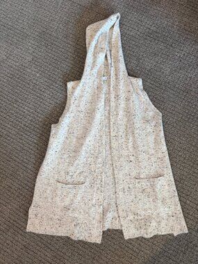 Peyton Primrose Cream Hooded Sweater Vest - 1X